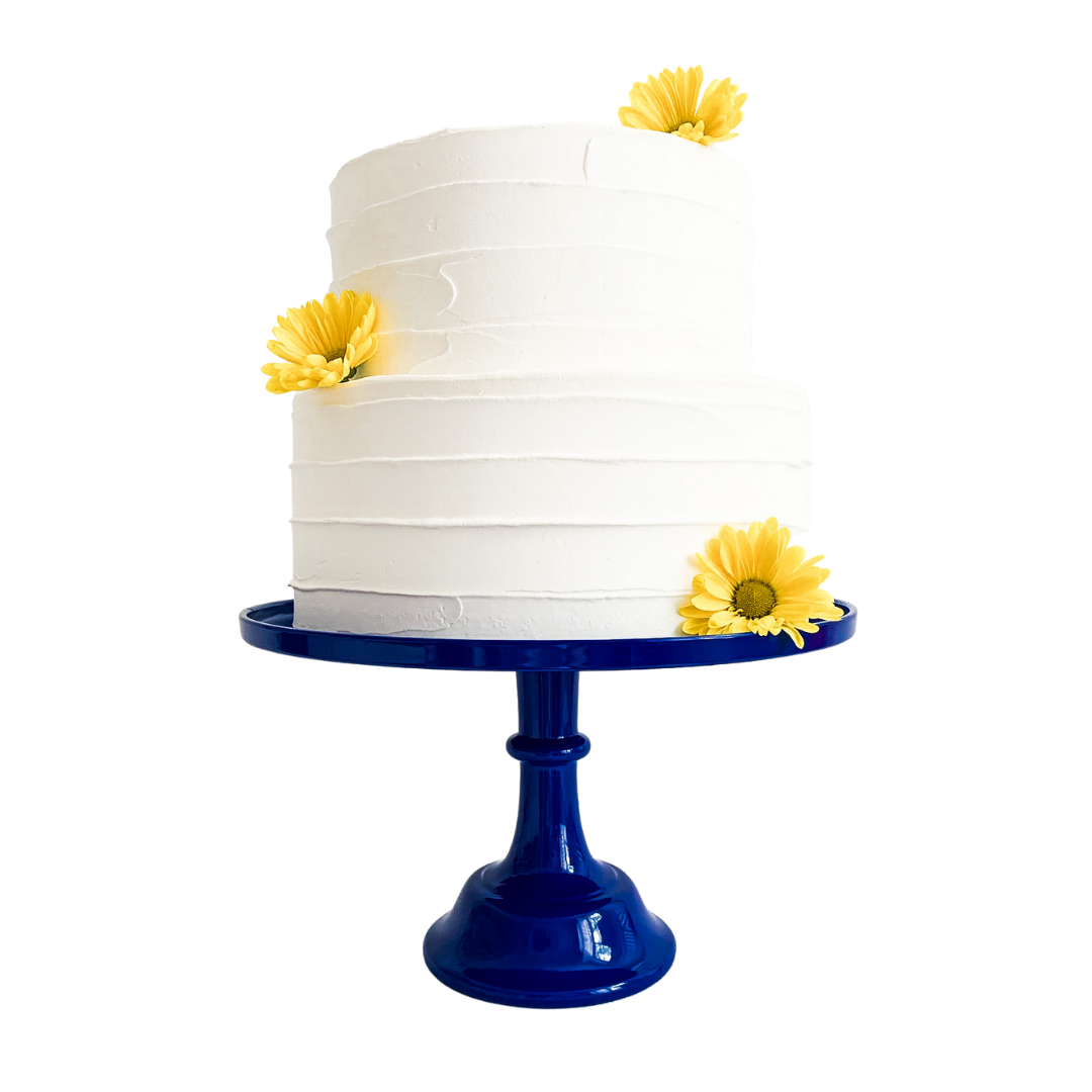 Blue cake stand