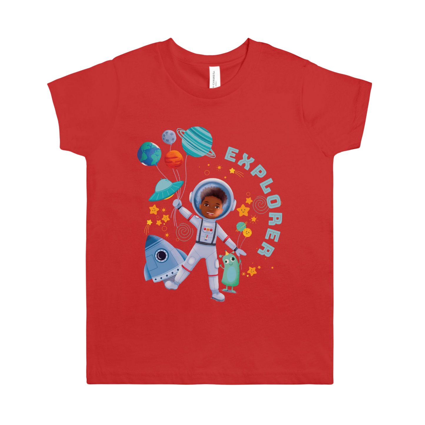 Kids Space Black Astronaut Boy Shirt (S-XL)