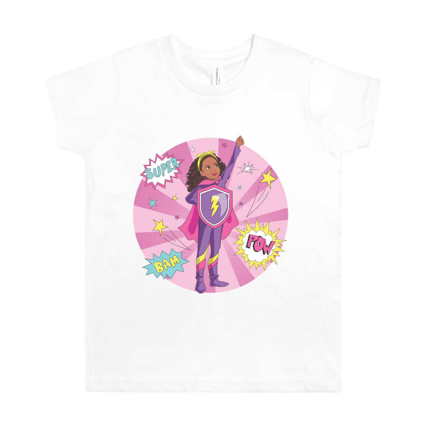 Kids Black Supergirl Graphic Tee (S-XL)