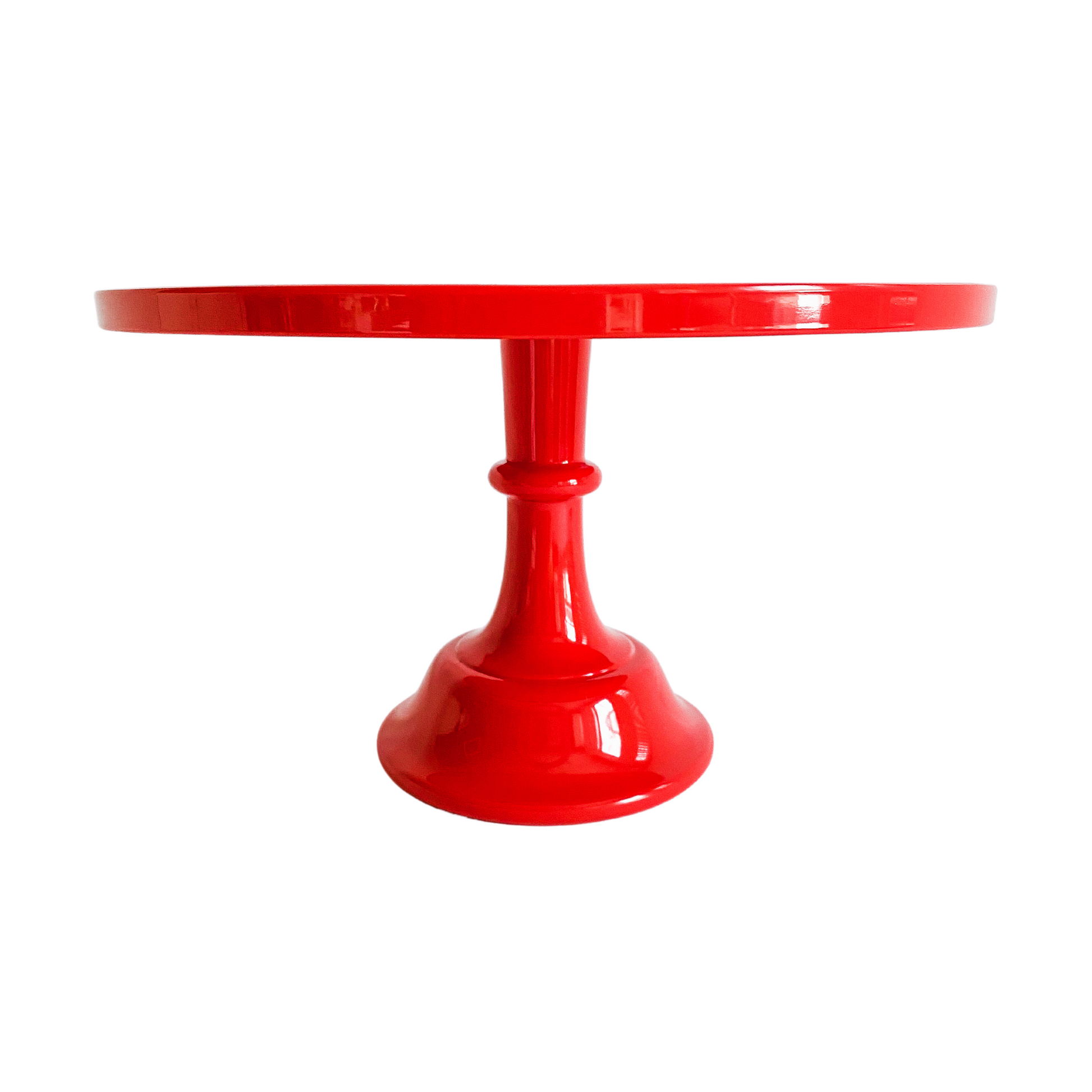 red cake stand