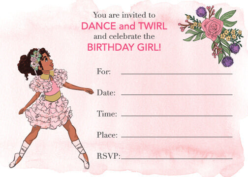 Ballerina Party Invitations