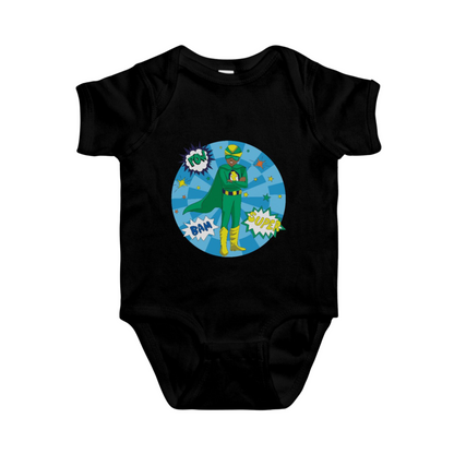 Black Superhero Baby One Piece | (6-18mo)