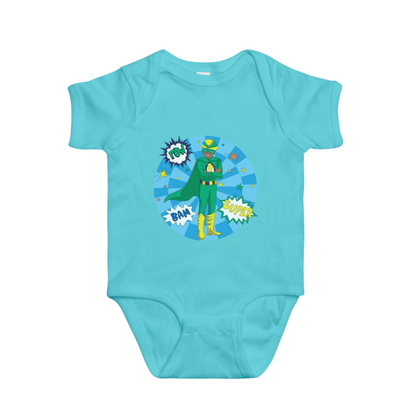 Black Superhero Baby One Piece | (6-18mo)