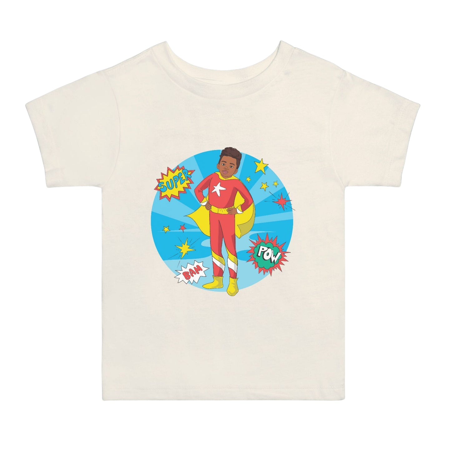 Toddler Black Superhero Tee | Red (2T-5T)