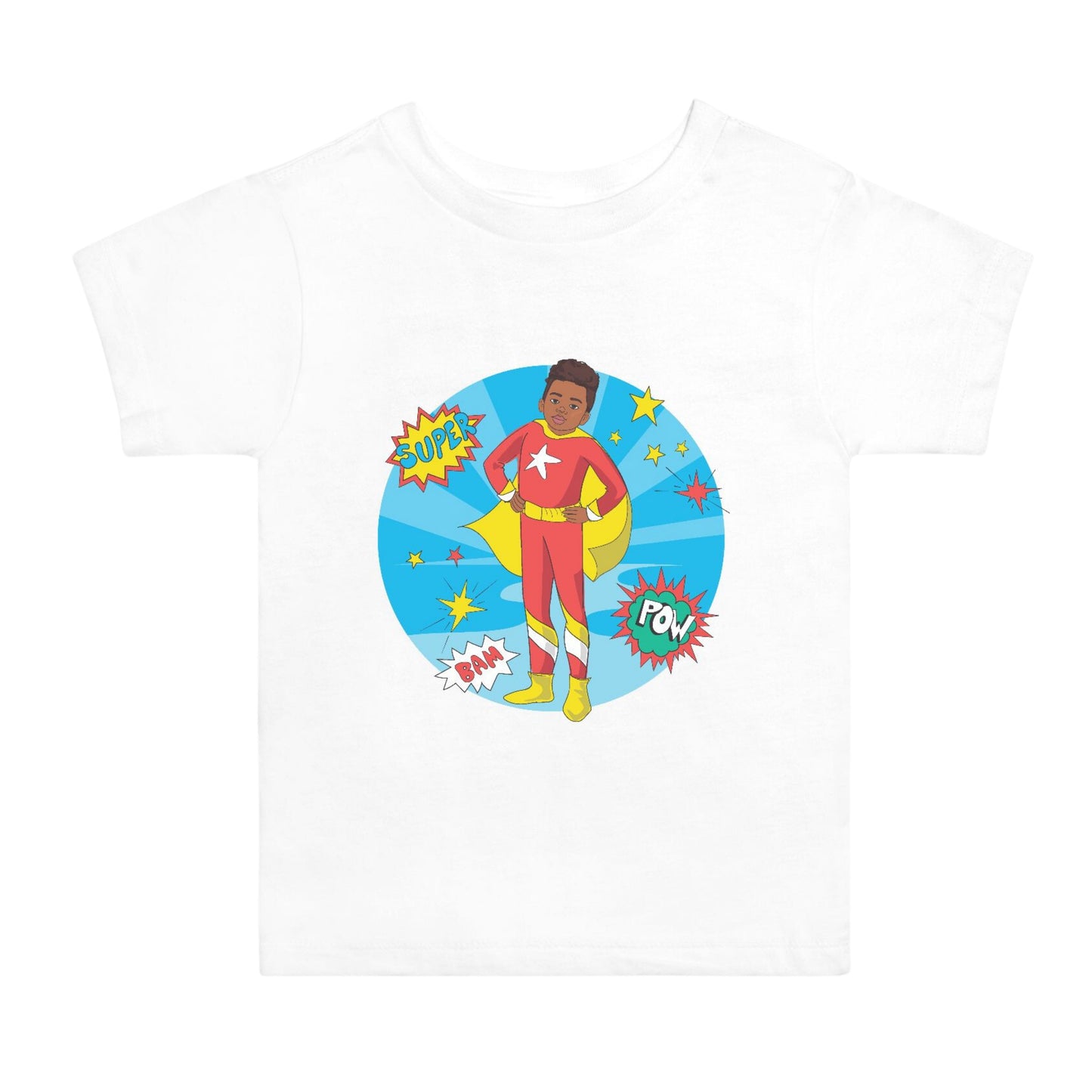 Toddler Black Superhero Tee | Red (2T-5T)