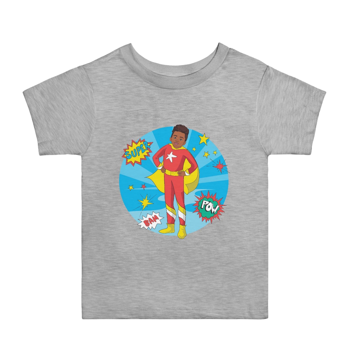 Toddler Black Superhero Tee | Red (2T-5T)