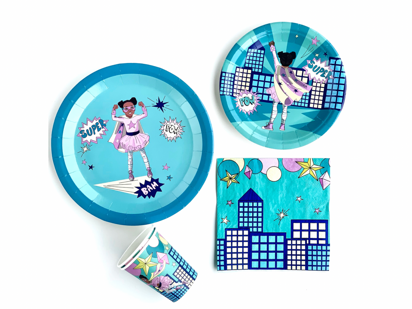 African American Girl Superhero Party Supplies Black Girl Superhero