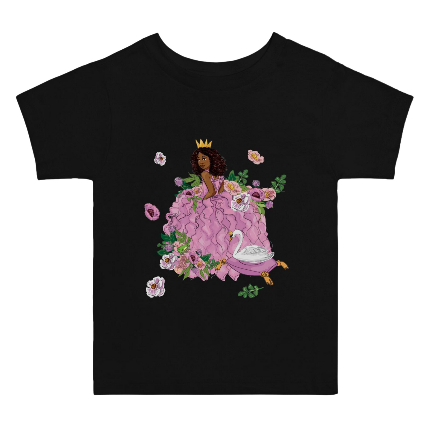 Toddler Black Princess Graphic Tee 