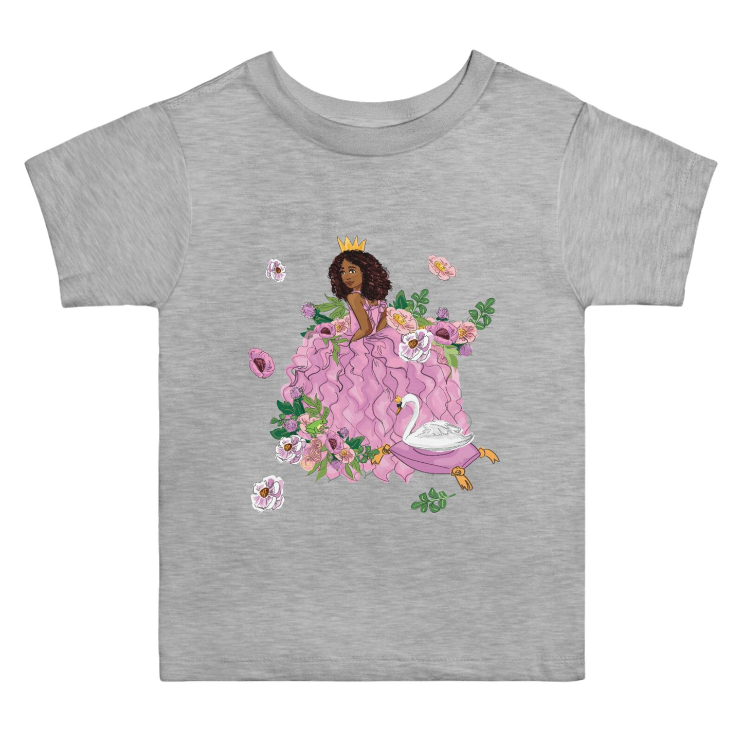 Toddler Black Princess Graphic Tee Shirt | (2T-5T)