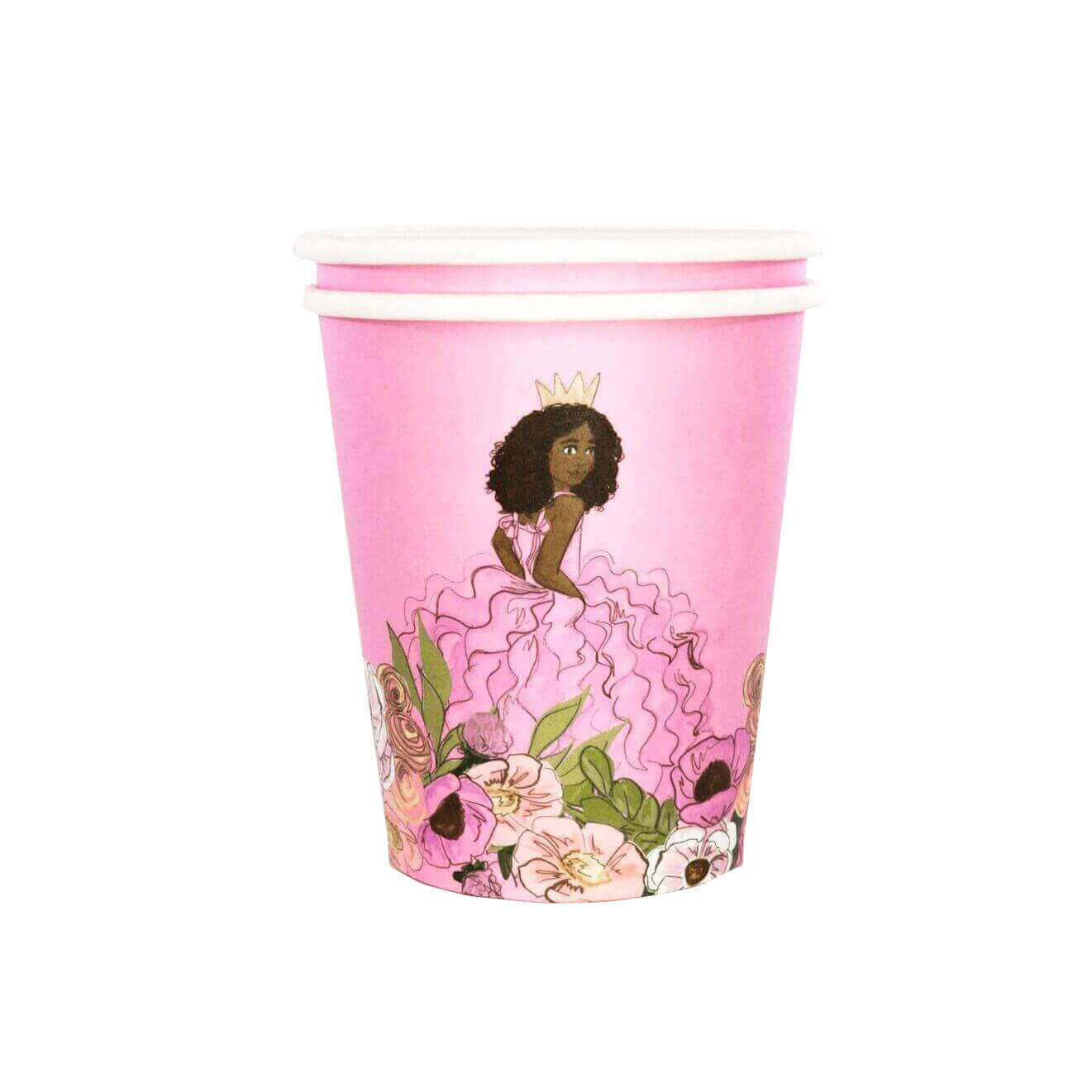 Black Girl Swan Princess Paper Cups