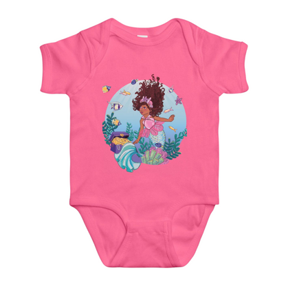 Baby Short Sleeve One Piece Mermaid