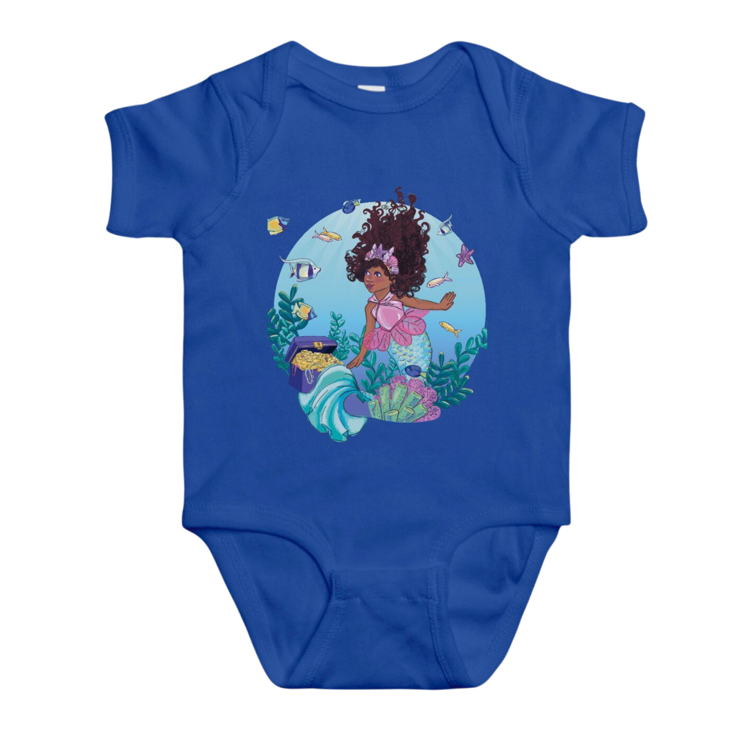 Blue Mermaid Baby Onesie 