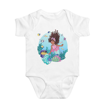 White Mermaid Baby Onesie 