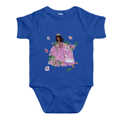 Baby Short Sleeve One Piece Swan Princess