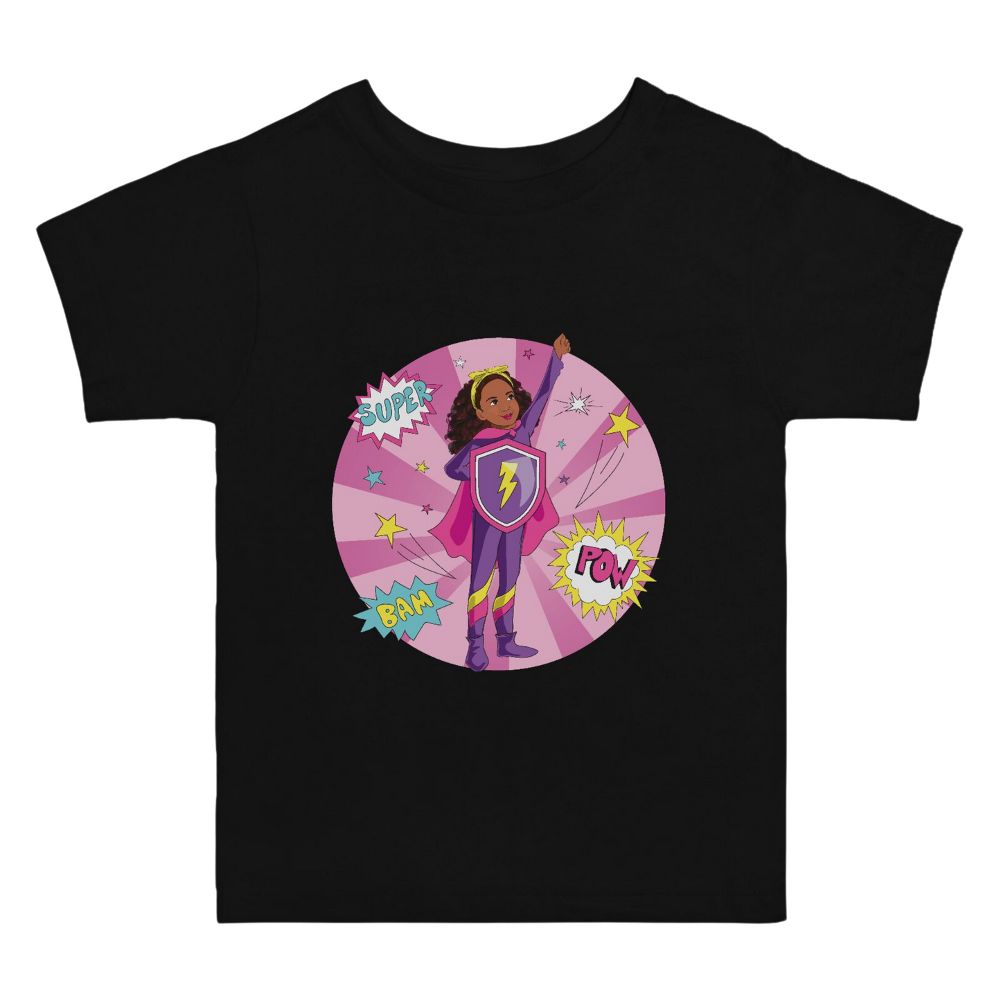 Black Supergirl Shirt for Toddlers