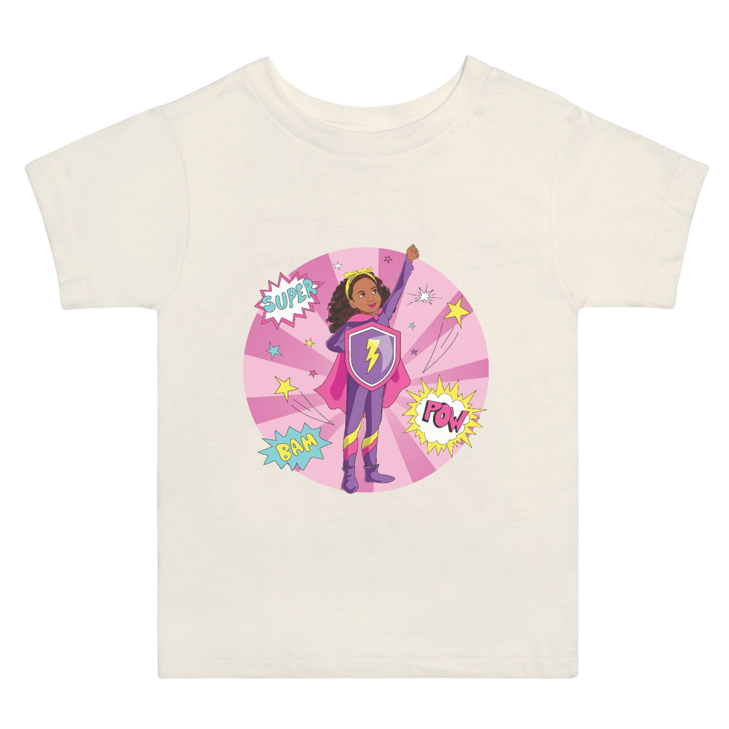 Toddler Black Supergirl T-Shirt | (Pink, 2T-5T)