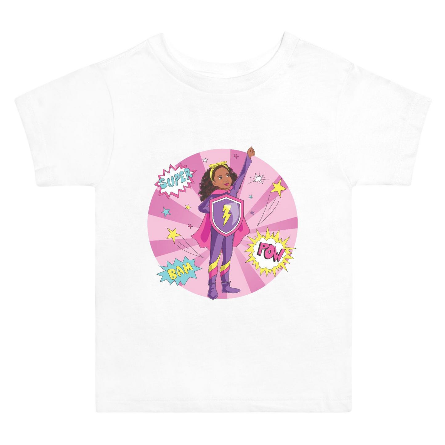 Toddler Black Supergirl T-Shirt | (Pink, 2T-5T)