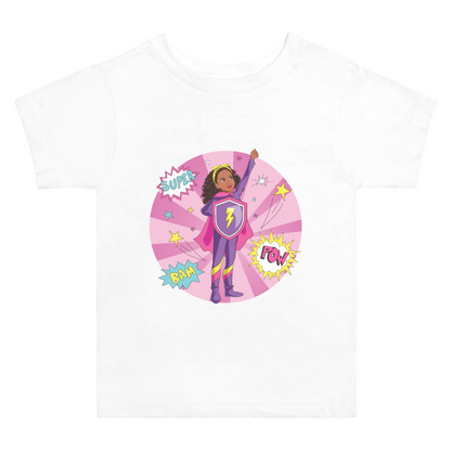 Toddler Black Supergirl T-Shirt | (Pink, 2T-5T)