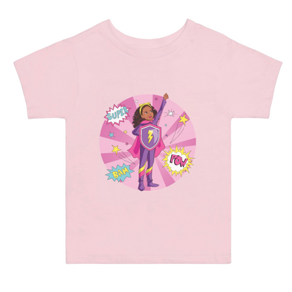 Toddler Black Supergirl T-Shirt | (Pink, 2T-5T)