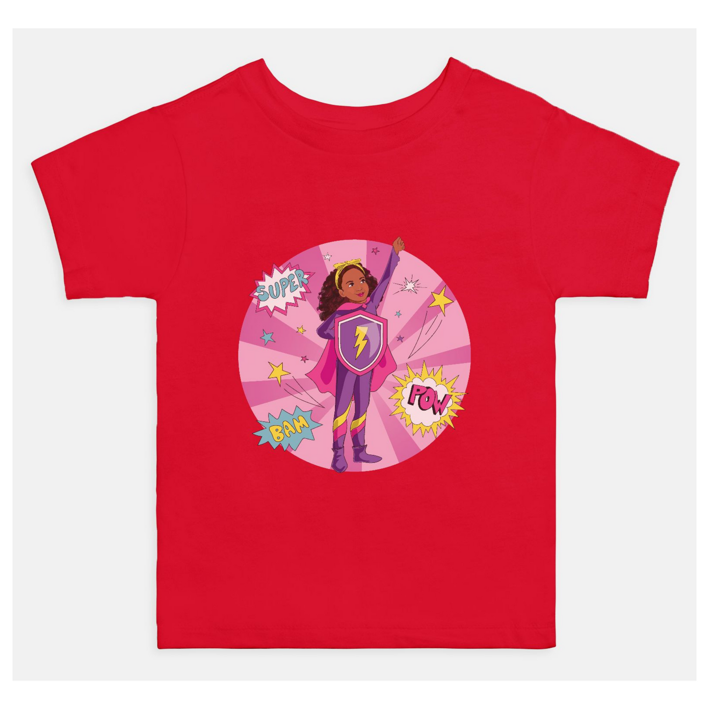 Toddler Black Supergirl T-Shirt | (Pink, 2T-5T)