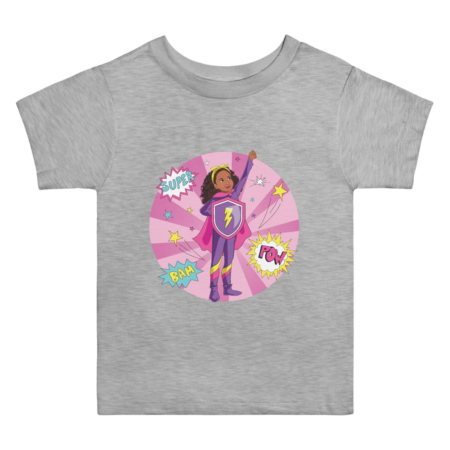 Toddler Black Supergirl T-Shirt | (Pink, 2T-5T)