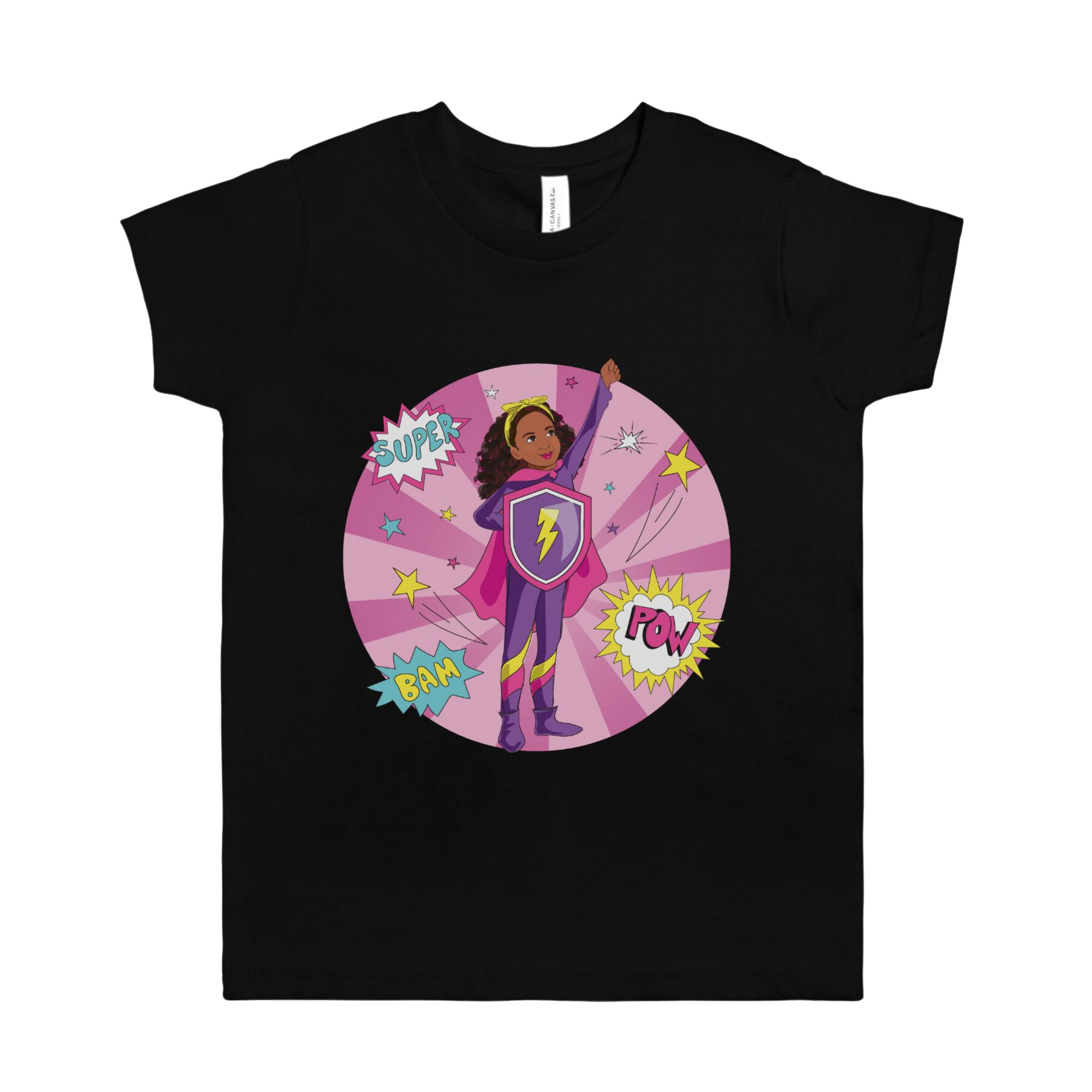 Kids Black Supergirl Graphic Tee