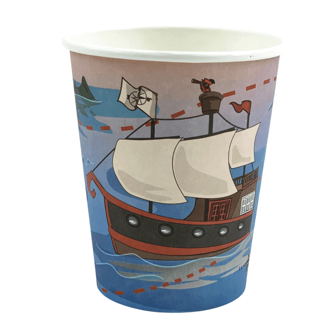 Pirate Ship Themed Paper Cups