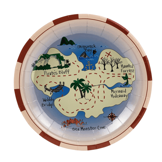 Pirate Map Paper Plate (Small)