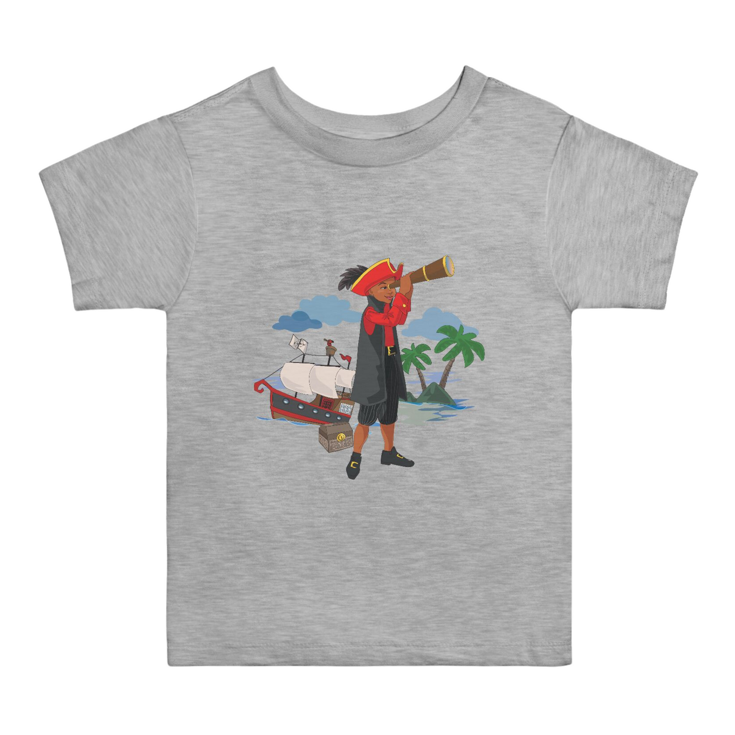 Toddler Black Boy Pirate Shirt