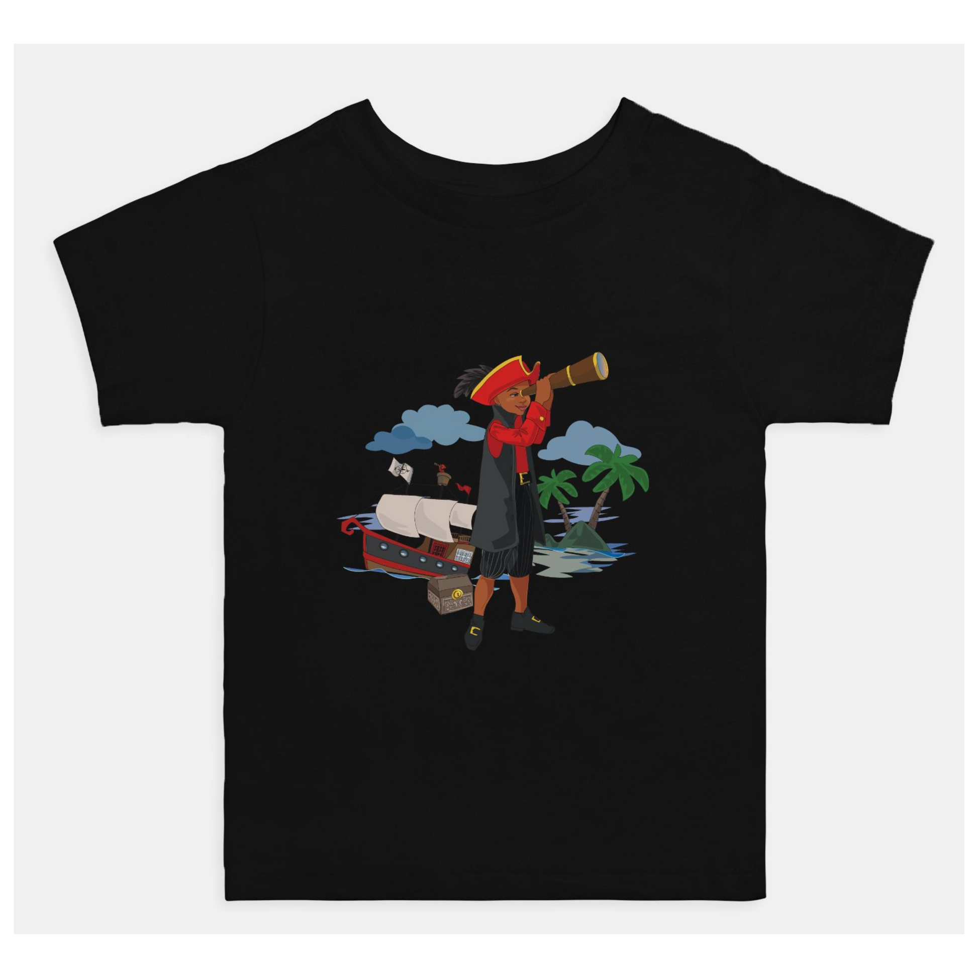 Toddler Black Boy Pirate Shirt