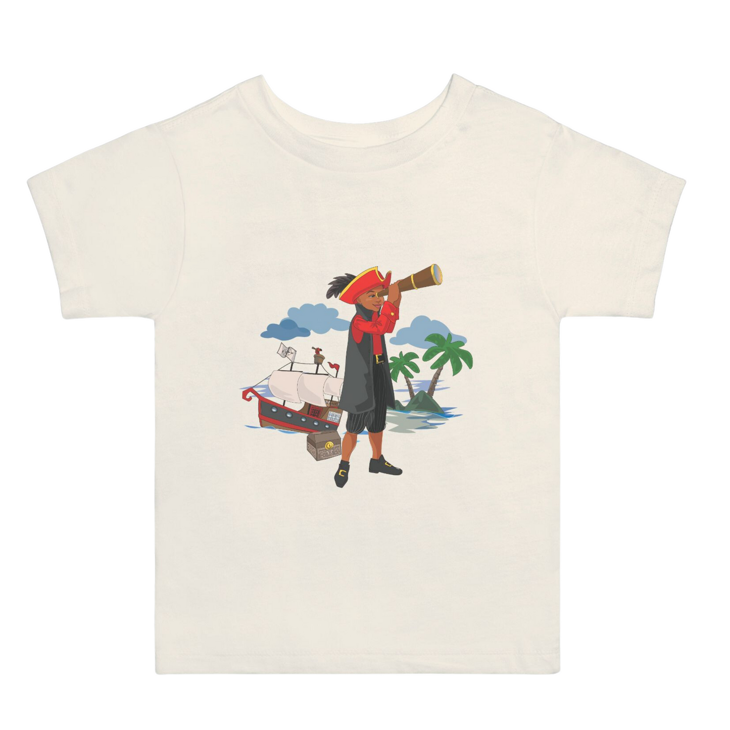 Toddler Black Boy Pirate Shirt