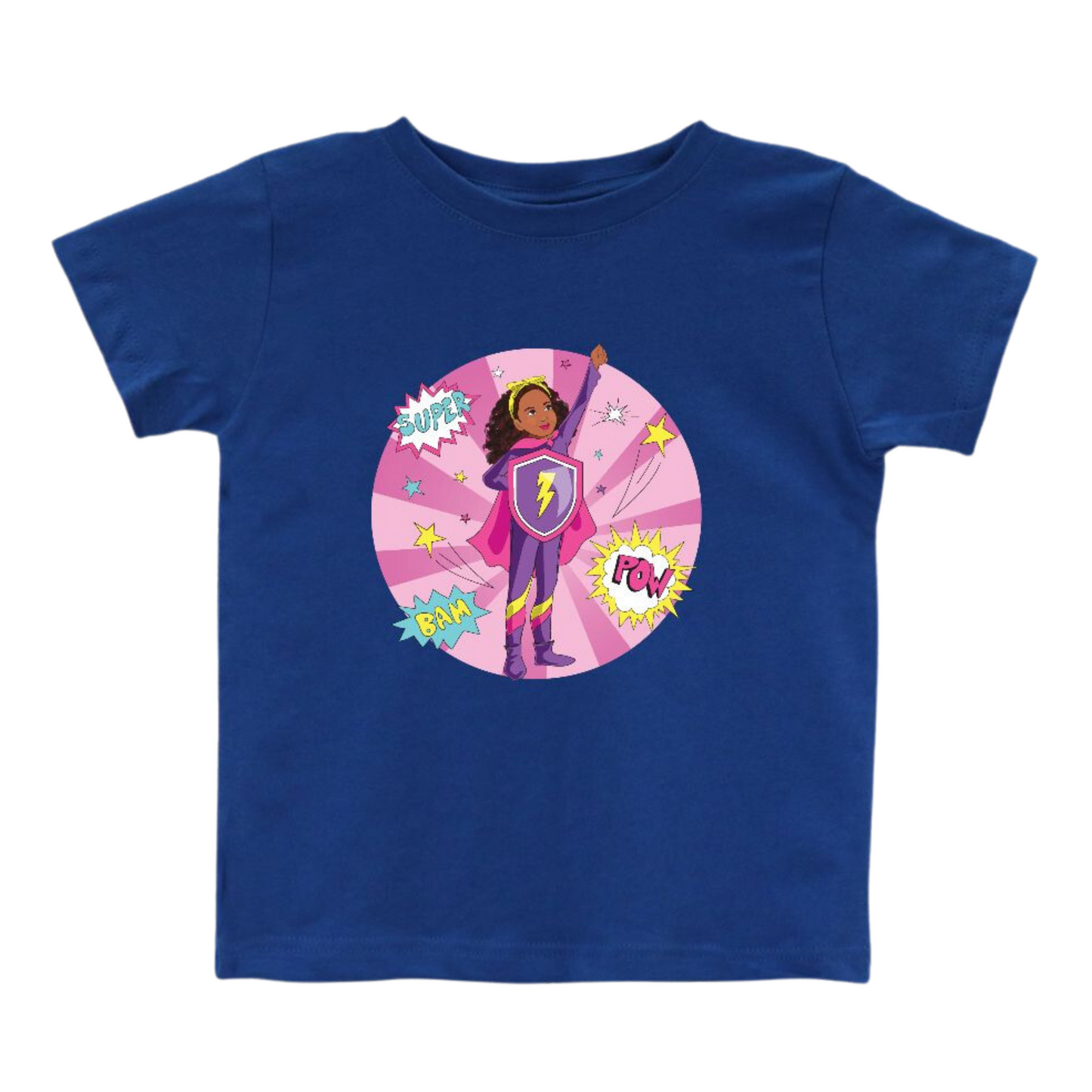 Toddler Black Supergirl T-Shirt | (Pink, 2T-5T)