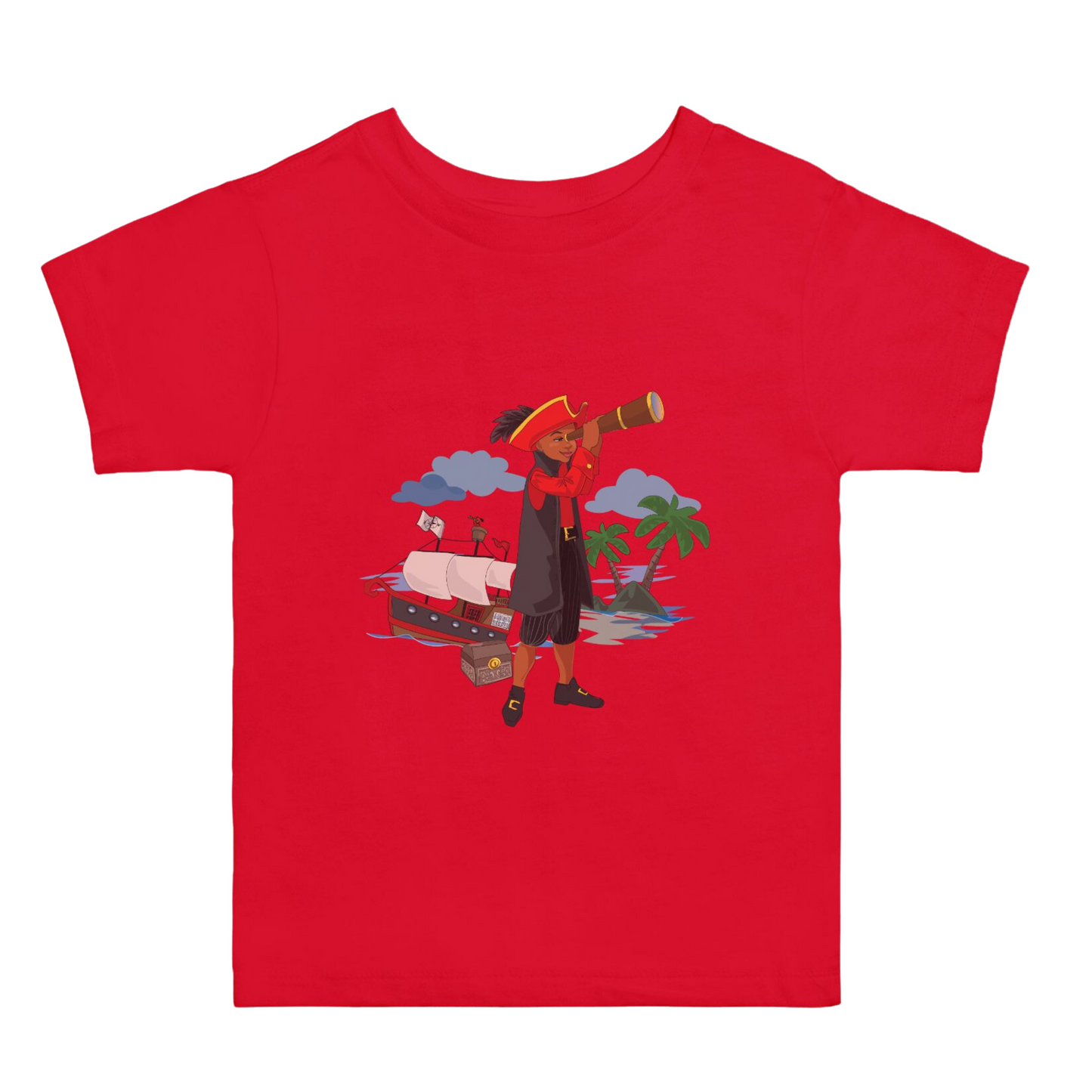 Toddler Black Boy Pirate Shirt