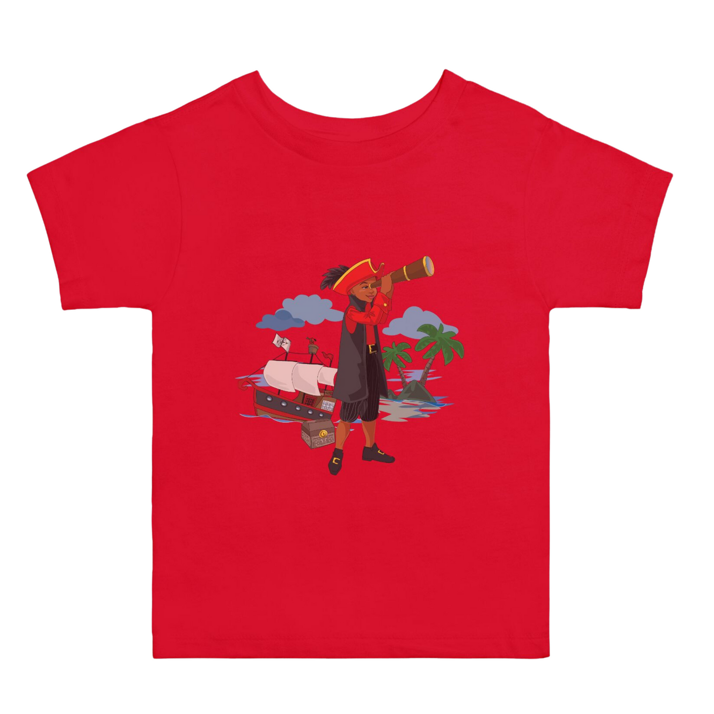 Toddler Black Boy Pirate T-Shirt (2T-5T)