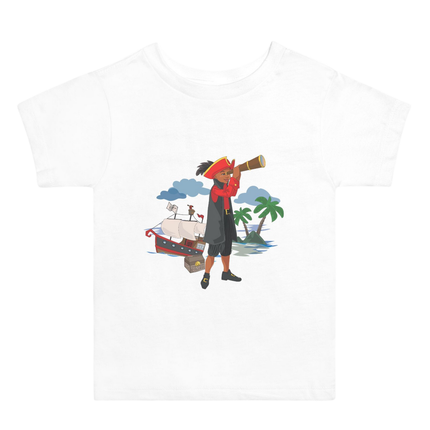 Toddler Black Boy Pirate T-Shirt (2T-5T)