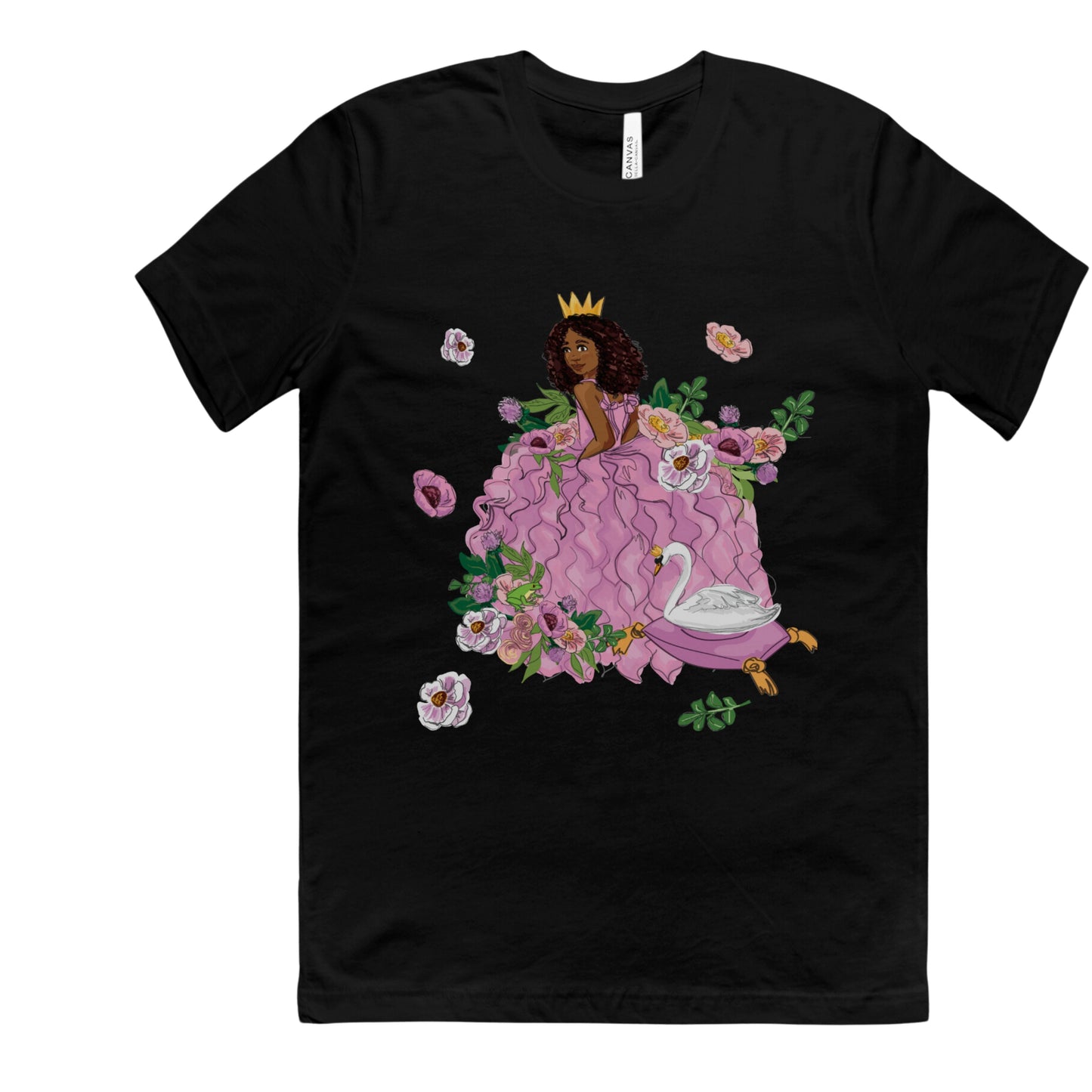 Women's Black Princess Graphic Tee