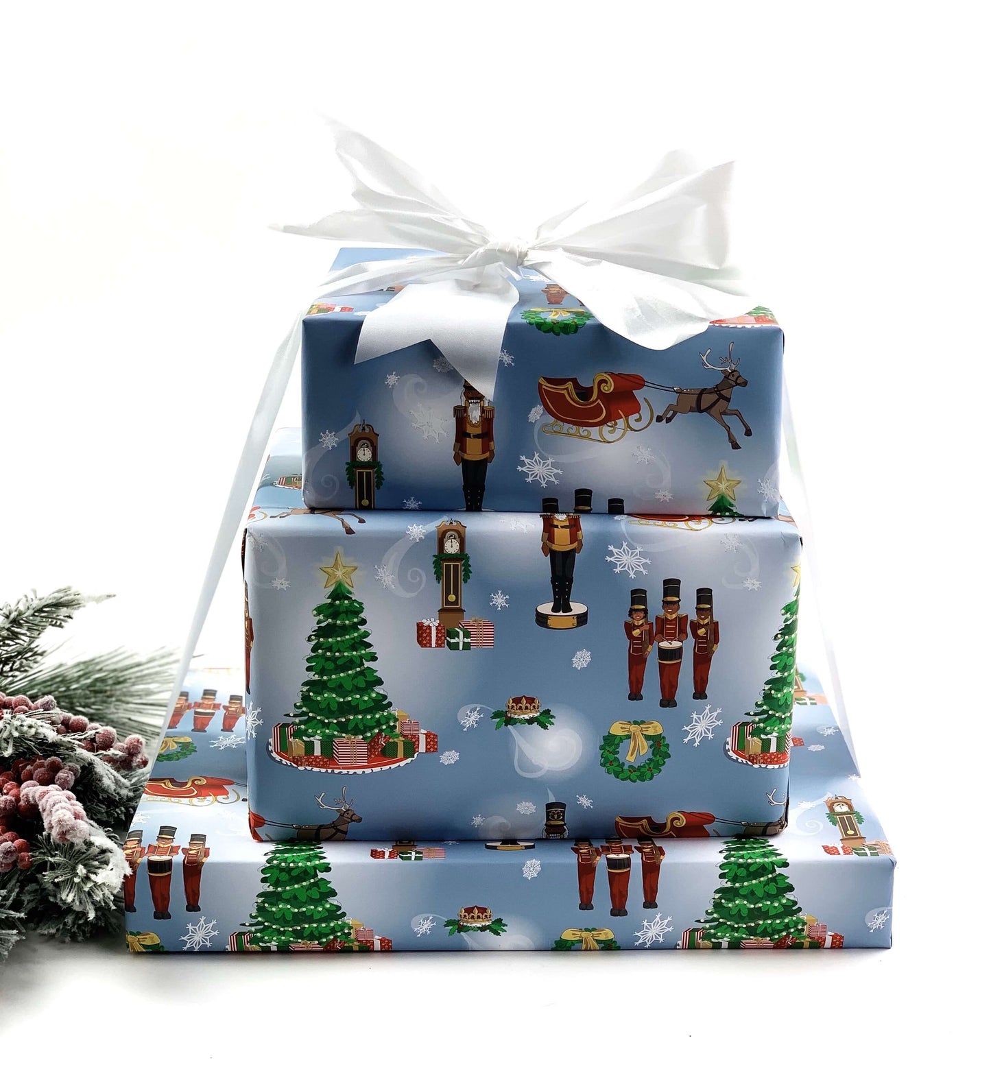 African American Nutcracker Solider Christmas Gift Wrap