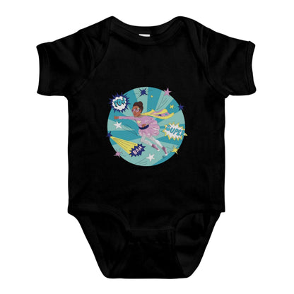 Black Supergirl Baby One Piece