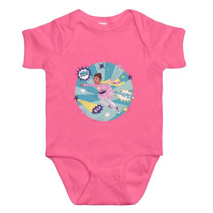 Black Supergirl Baby One Piece