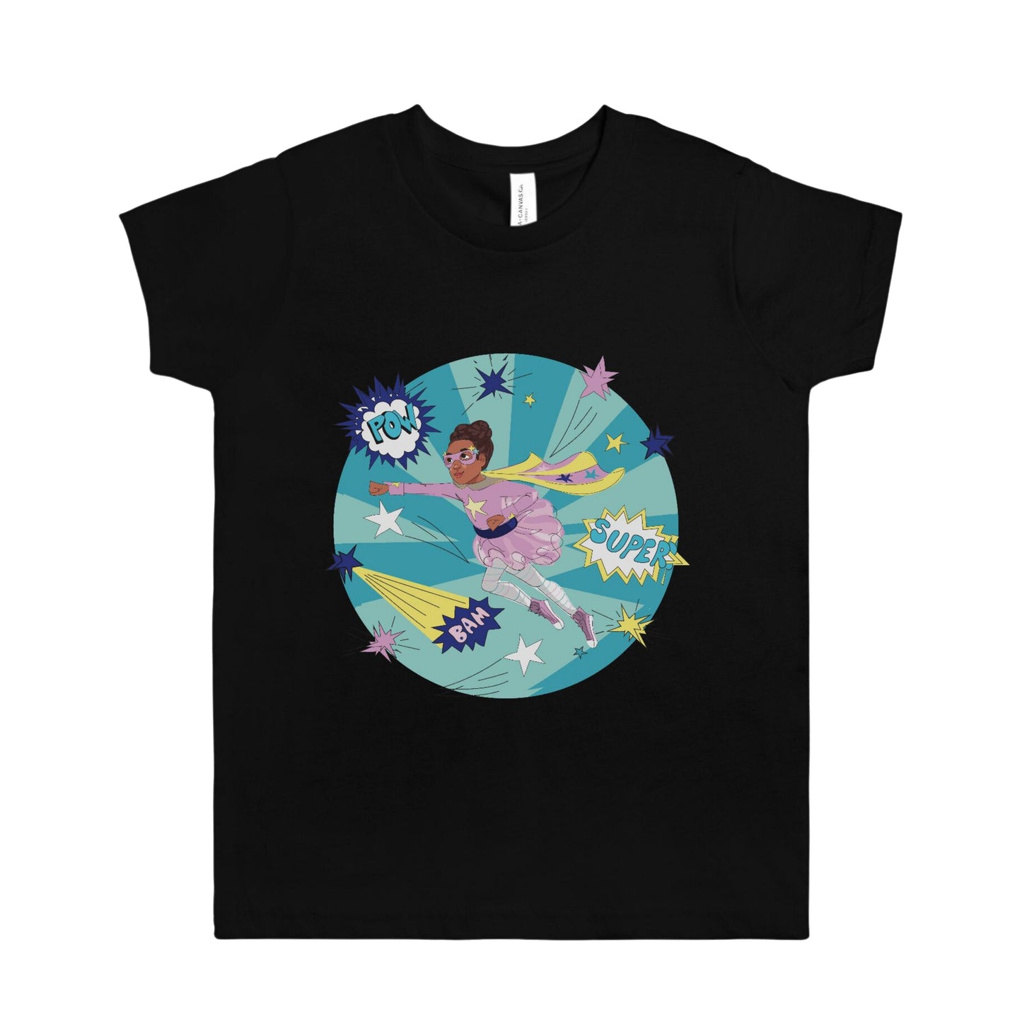 Kids Black Supergirl Shirt (Youth S-XL)