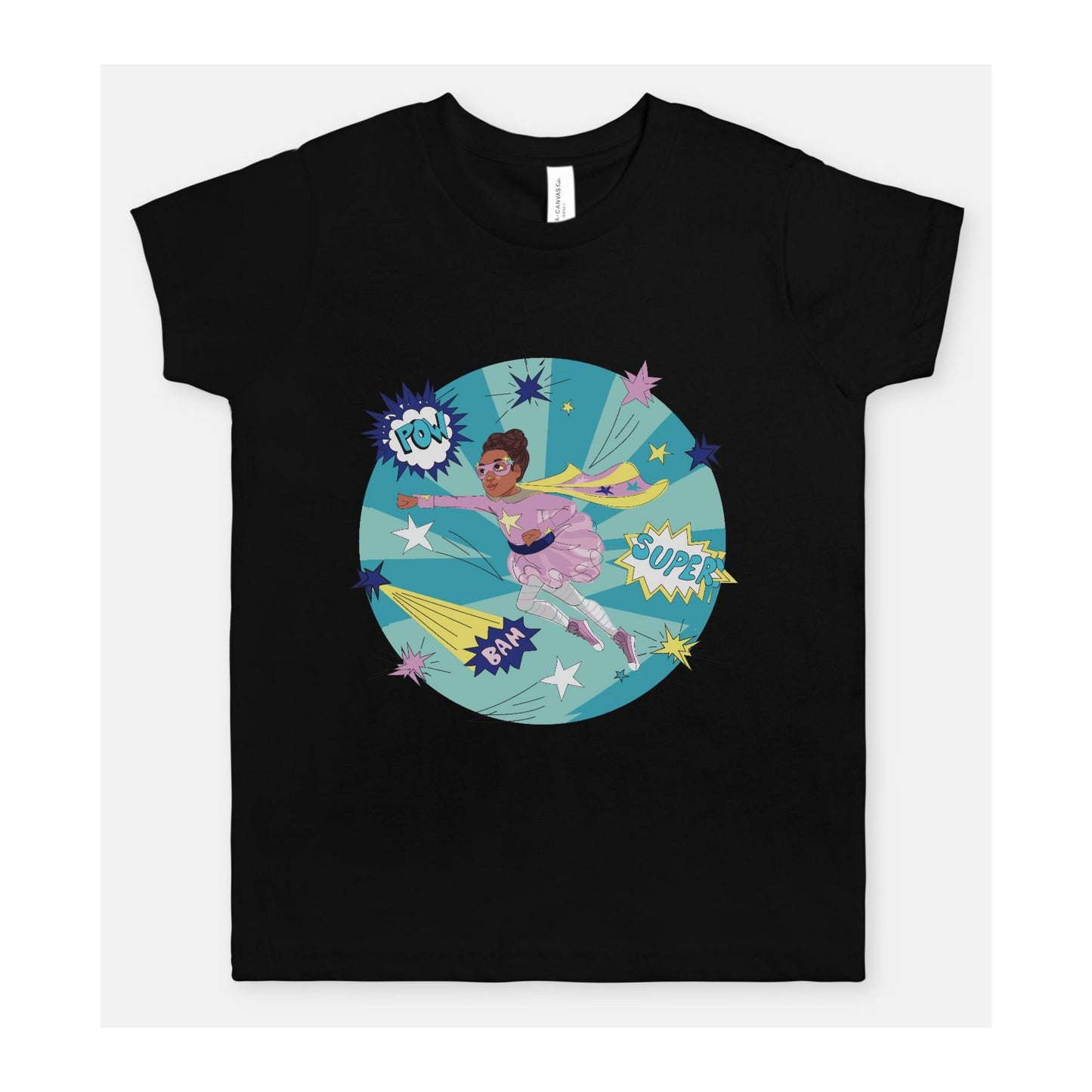 Kids Black Supergirl Shirt (Youth S-XL)