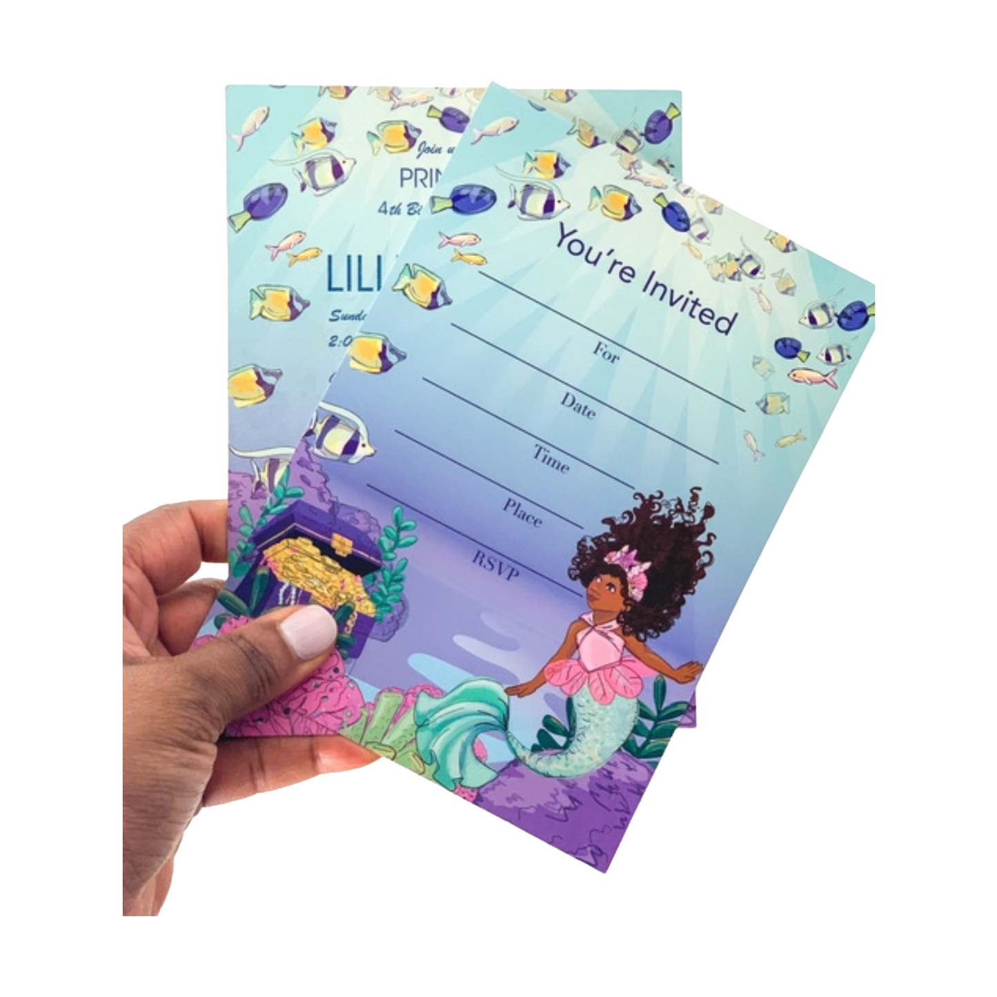 mermaid party invitations