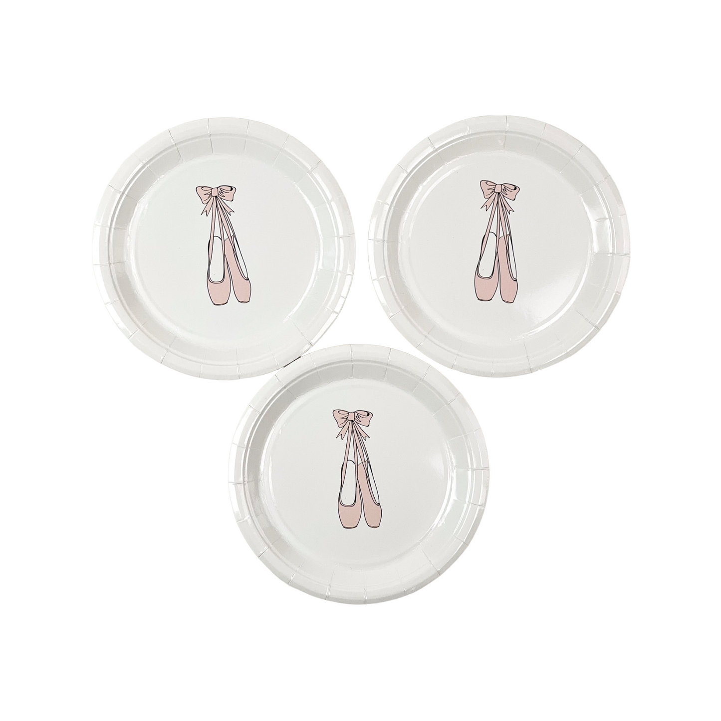 Ballerina Slippers Paper Plates