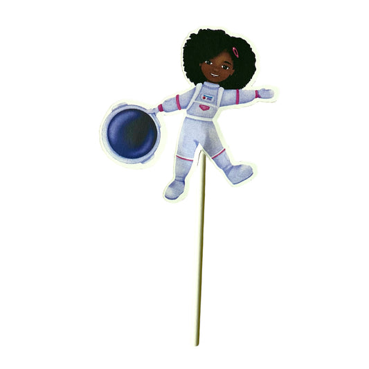 Girl Astronaut Cupcake Toppers