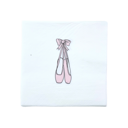 Pink Ballerina Slippers Paper Napkins