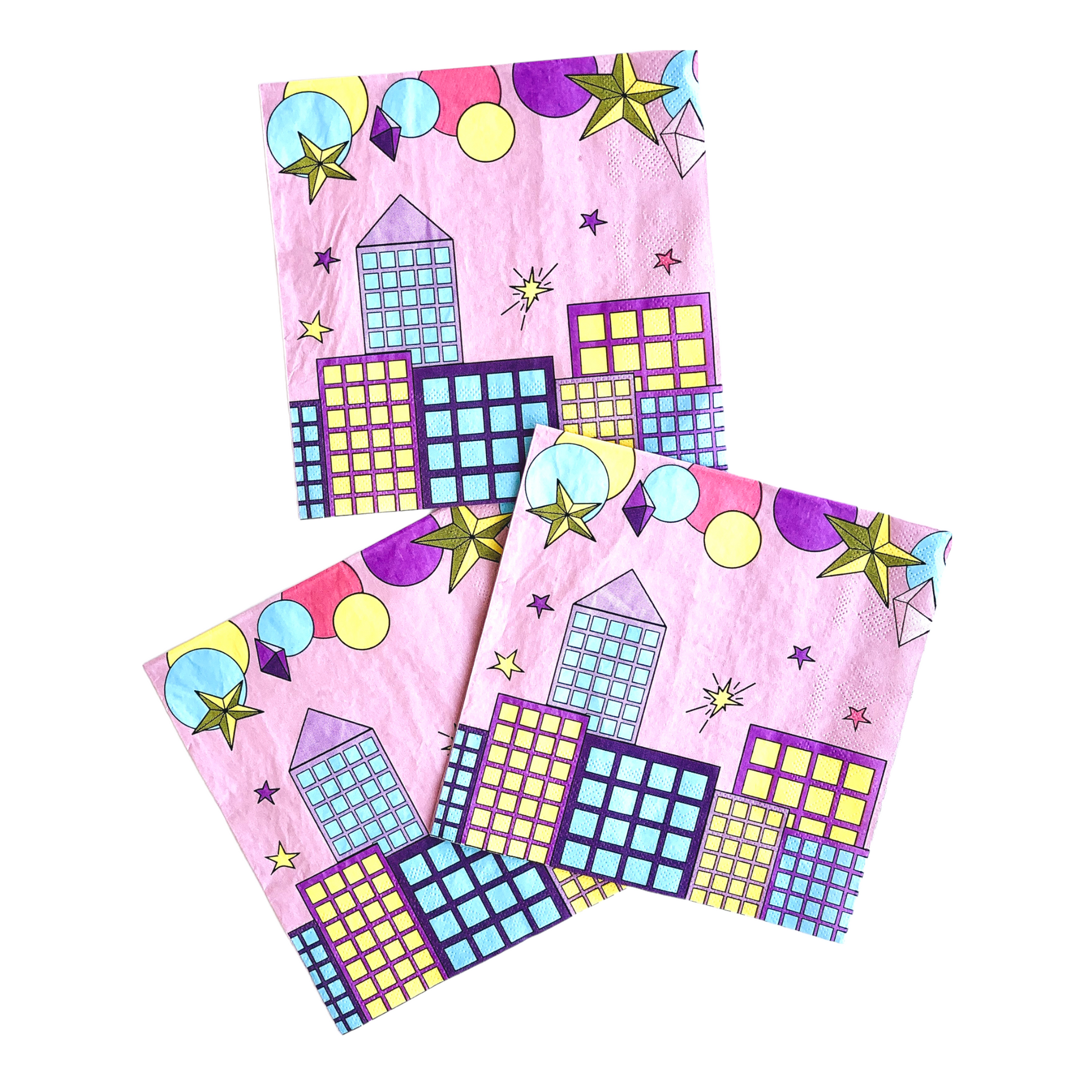 Supergirl City Theme Paper Napkins | Pink