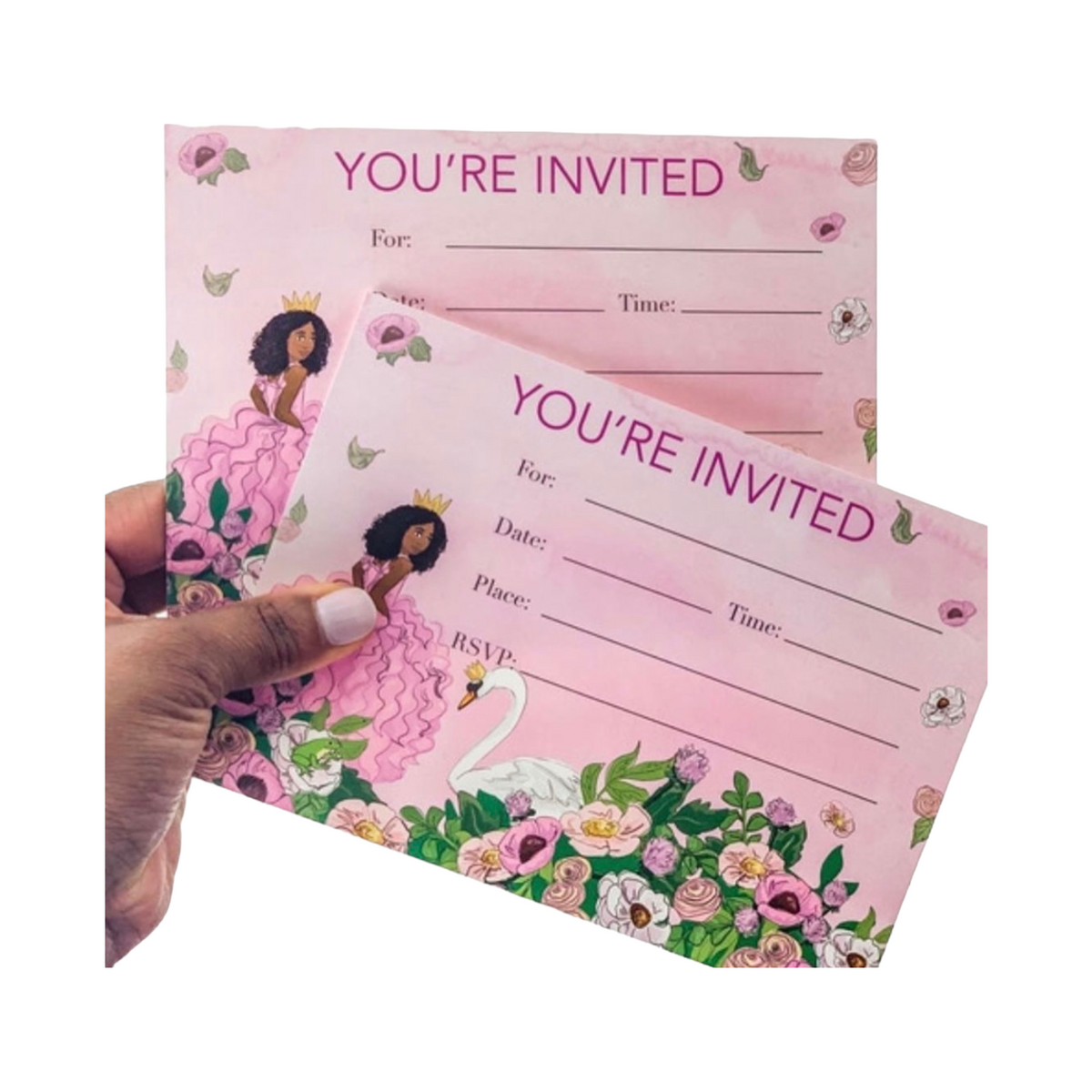 Princess Party Invitations Set w/Envelope | Princess Party Supplies