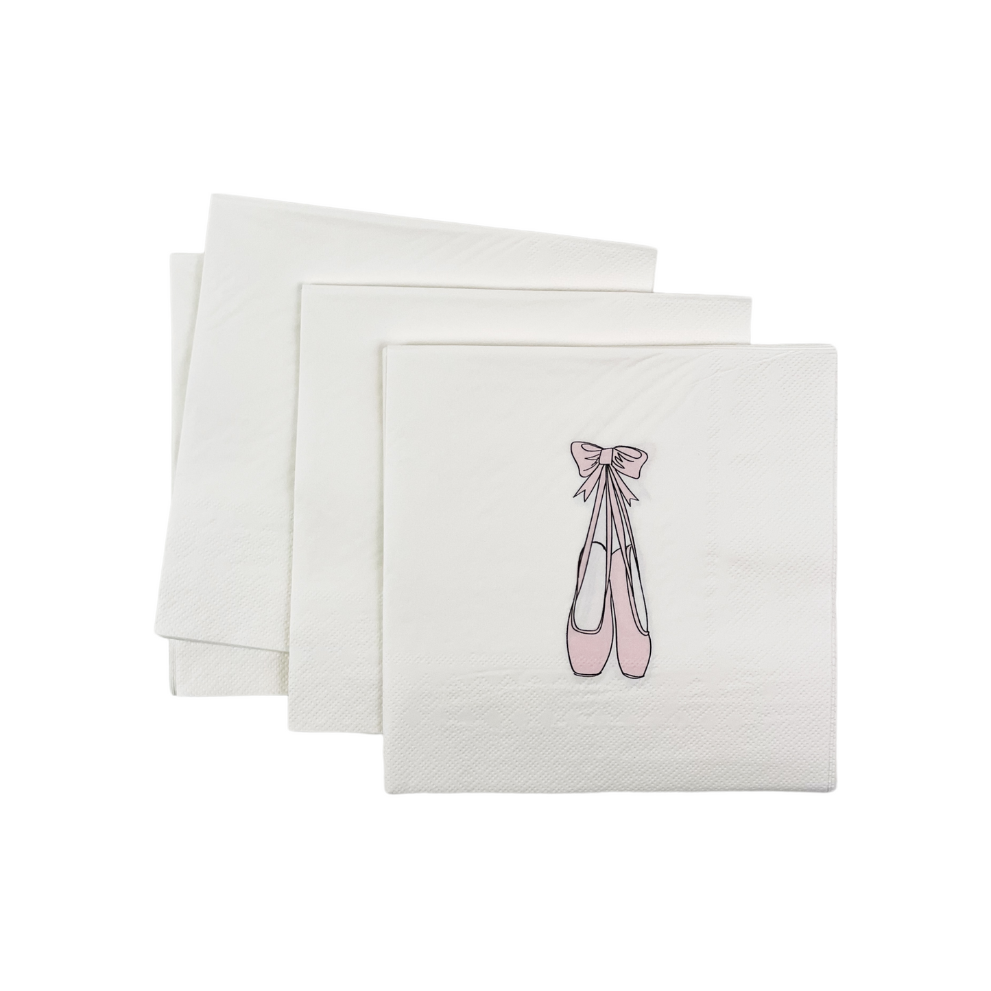 Pink Ballerina Slippers Paper Napkins